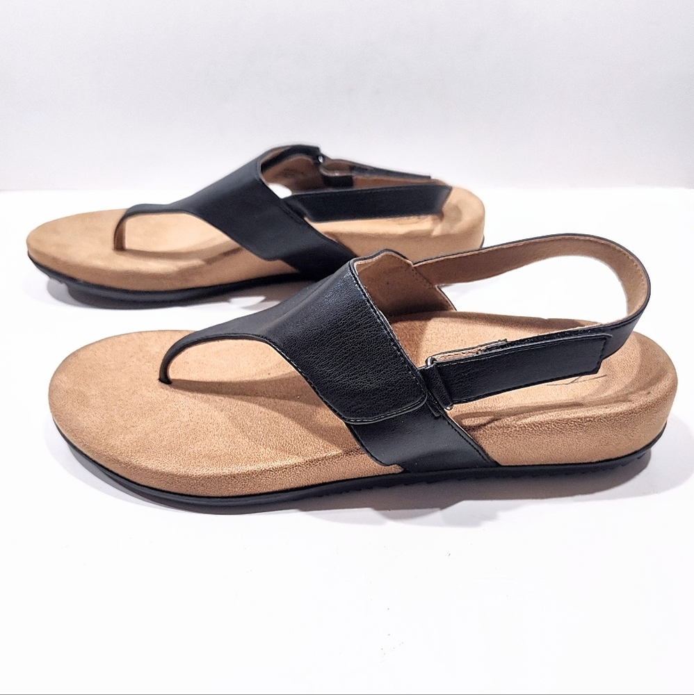 Trotters Pamola Sandals Womens 11 M Black Slingback Arch Support Shoes T1916-001 - Picture 3 of 12